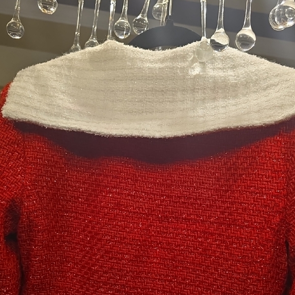 Alexia Admor Red Cardigan with White Collar NWOT - Picture 11 of 16